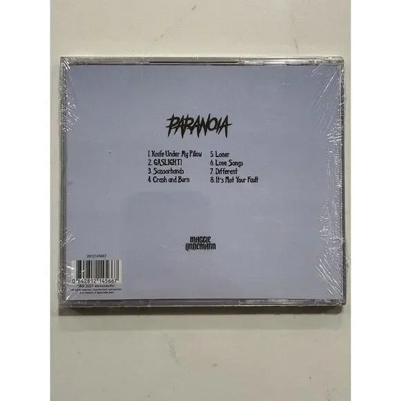 MAGGIE LINDEMANN - Paranoia Cd with Signed / Autographed COA Booklet - ACOA #1
